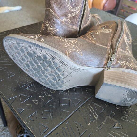 Sterling River Brown Ankle Cowboy Boots - Picture 5 of 5